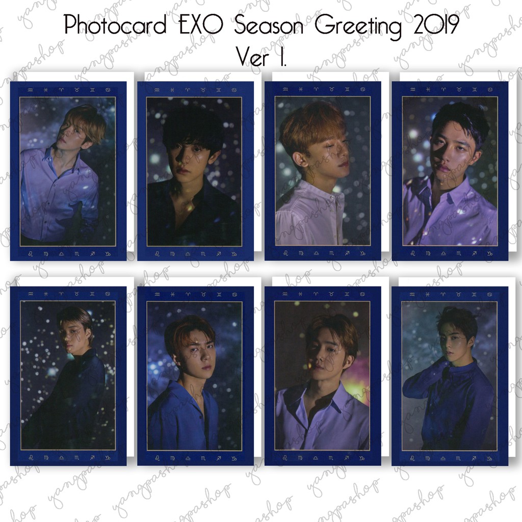 [READY / SET] SET PHOTOCARD 2019 SEASON GREETING FORTUNE CARD EXCK FAN MADE UNOFFICIAL YANGPASHOP SE