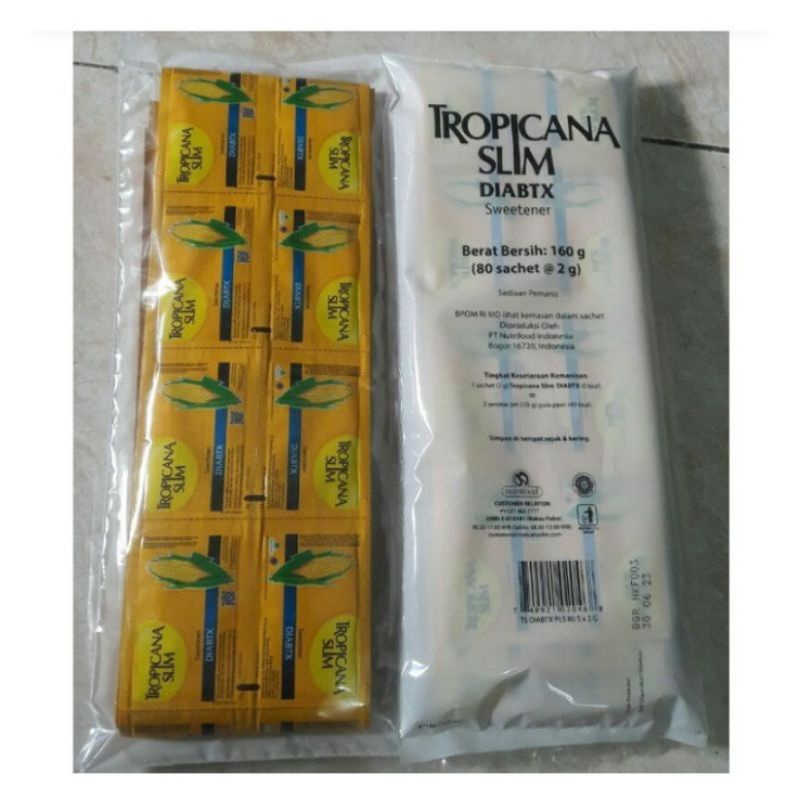 Tropicana Slim Sweetner diabtx gula rendah kalori dan sehat (1 renceng 10 pcs)