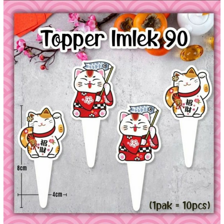 

topper imlek hiasan kue
