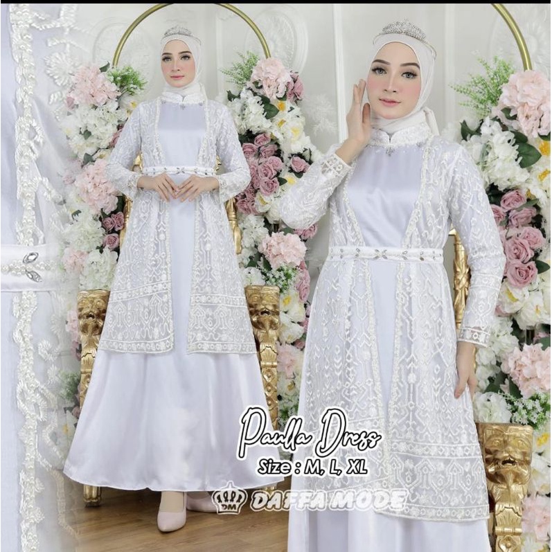 Kebaya Dress Paula / Gamis Kebaya Modern / Dress Kondangan / Baju Kebaya Bridesmaid / Kebaya Muslimah / Kebaya Pesta / Wisuda / Kebaya / Gamis