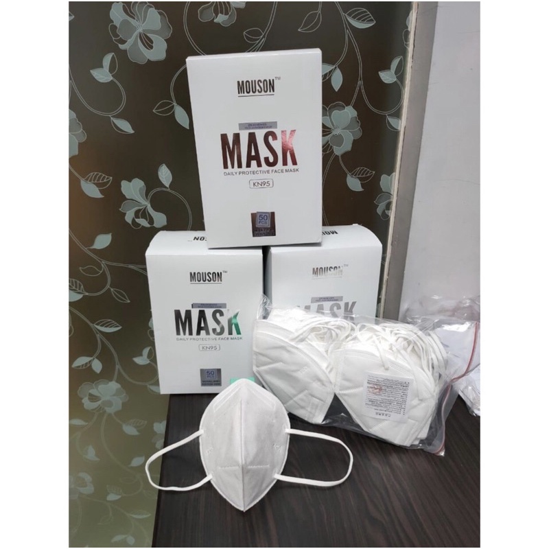 Masker KN95 MOUSON  Isi 50pcs Masker KN95 DISPOSABLE Face Mask