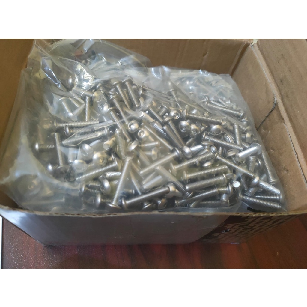 SS 304 / Baut L BUTTON M6x50 / Head Socket Stainless M6