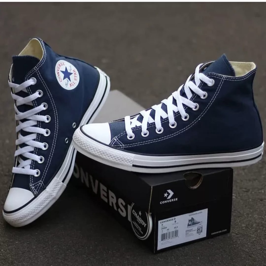 TERBARU SEPATU CONVERSE_21 ALL STAR PRIA &amp; WANITA CLASSIC HIGH NAVY BLUE BERKUALITAS TERBAIK