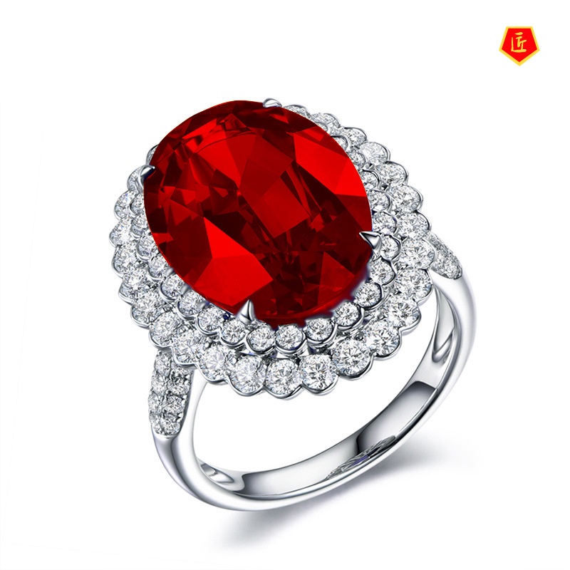 [Ready Stock]Elegant Luxury Sapphire Open Ring