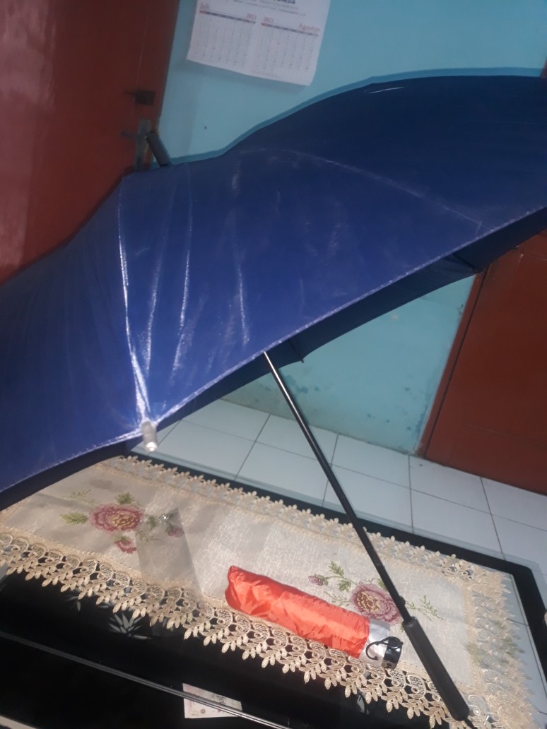 Payung Standar Gagang Lurus Luar Dalam Warna Polos Payung Panjang Tongkat Dekorasi Harga Grosir