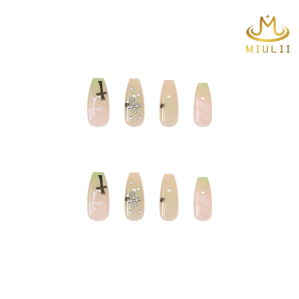 MIULII / KUKU PALSU   A0407  / 24PCS / 3D / NAIL ART / PREMIUM / MERAH / CUTE / FREE LEM JELLY / KUTEK