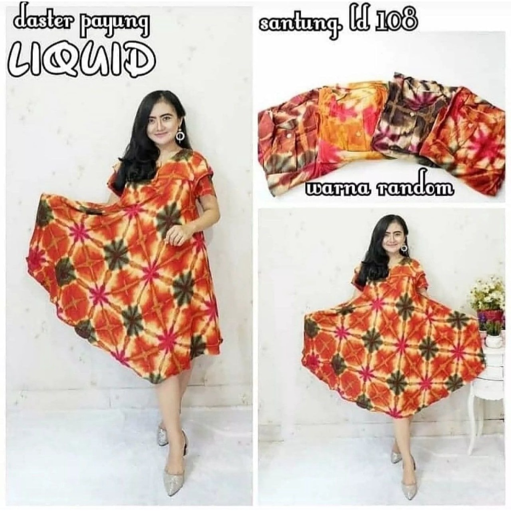 DASTER PAYUNG LD 110 SOFT KANCING DEPAN ( BUSUI FRIENDLY ) BEBAS PILIH WARNA PILIH MOTIF BERAGAM kekinian busui daster ibu bumil baju daster batik wanita daster bali rayon premium lengan pendek murah Populer