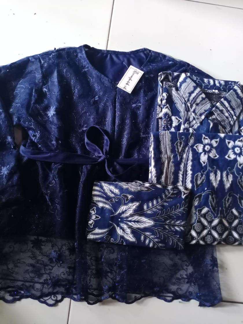 Batik Couple Set Couple Mika Alisha Navy