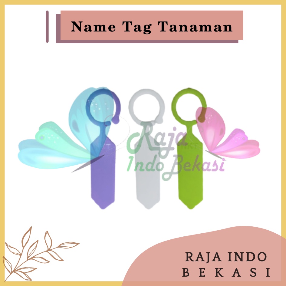 Rajaindobekasi Name Tag Tanaman Nkt Warna Warni Name Tag Bahan Tebal Penanda Label Name Tag Tanaman Anti Air Hias Plant Label Marker Semai Benih Bibit Label - Isi 20pcs