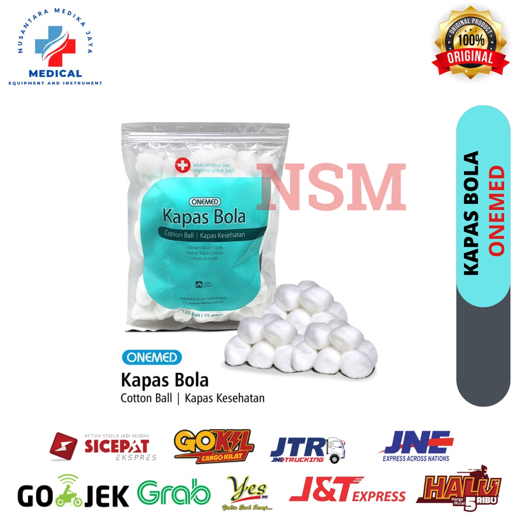 Kapas Bola Onemed Pack Isi 120 Ball