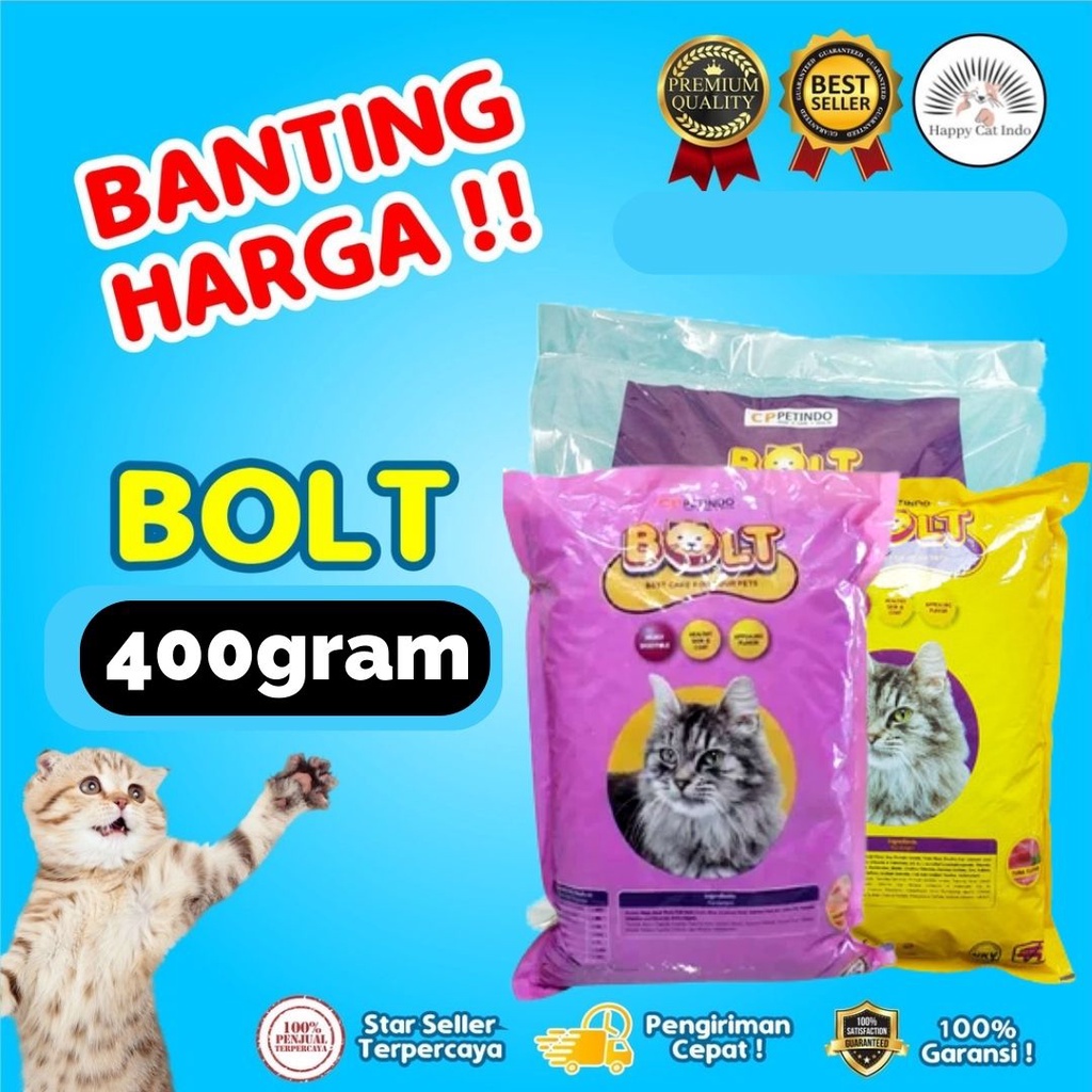 Bolt Makanan Kucing Kering Rasa Tuna Salmon FEFARM