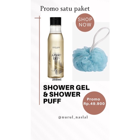 shower gel & shower puff