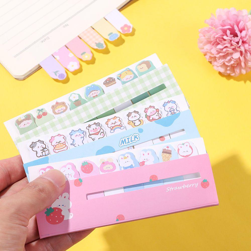 Nanas 15 Pcs Memo Pad Hewan Kartun Lucu Perlengkapan Sekolah Alat Tulis Sticky Notes