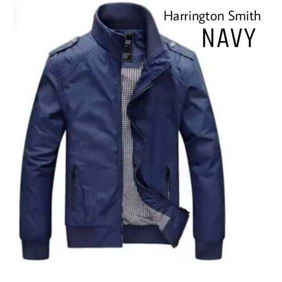 JAKET HARRINGTON SMITH WATERPROOF  JAKET BOMBER ZIPPER COWOK