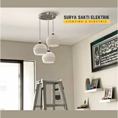 LAMPU GANTUNG MINIMALIS BULAT HIAS CAFE 3 IN 1