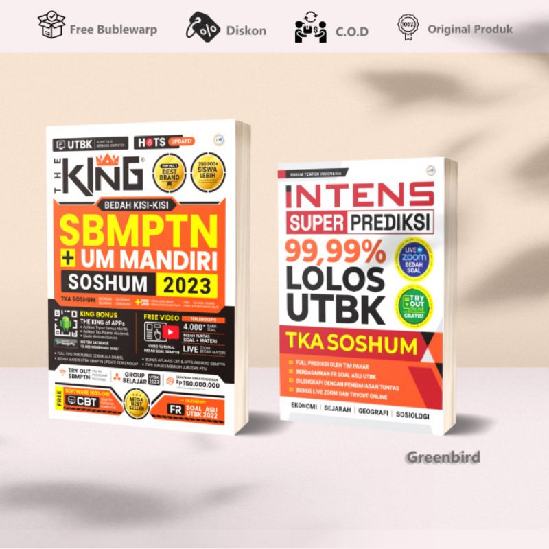 Jual Buku Sekolah The King Sbmptn Um Mandiri Soshum Intens Utbk Soshum Tka Tps Plus Dvd