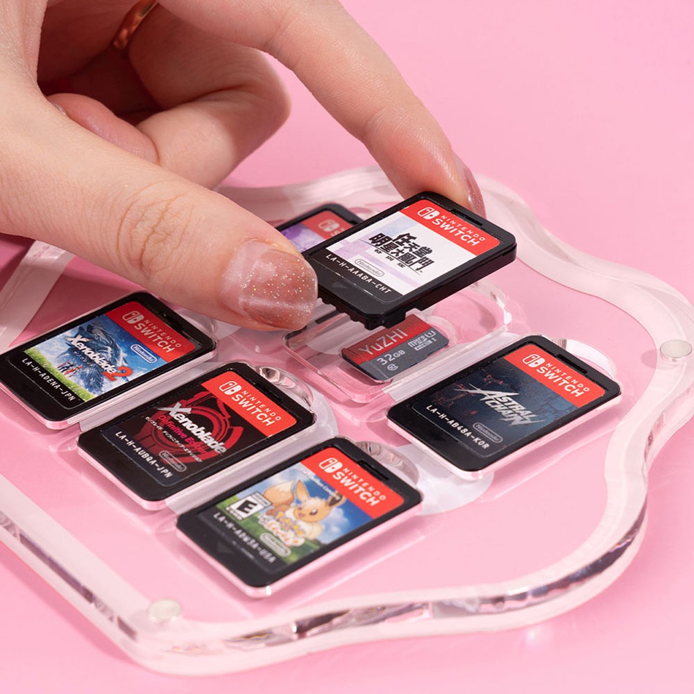 Kotak Kaset Game Card Bentuk Telapak Kaki Kucing Lucu Untuk Nintendo Switch