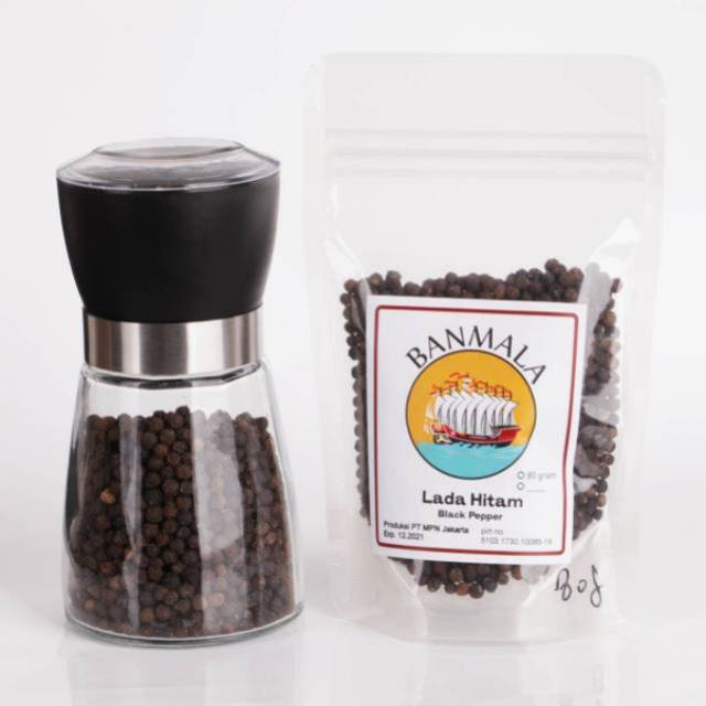  Lada  hitam biji 80gr grinder keramik Black Pepper Mill 