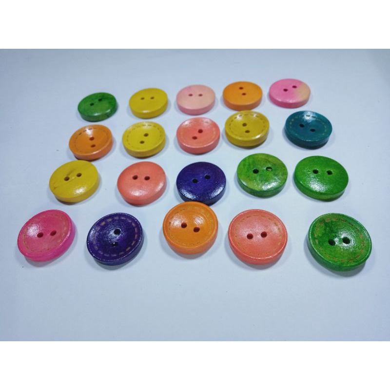 Kancing kayu motif 32