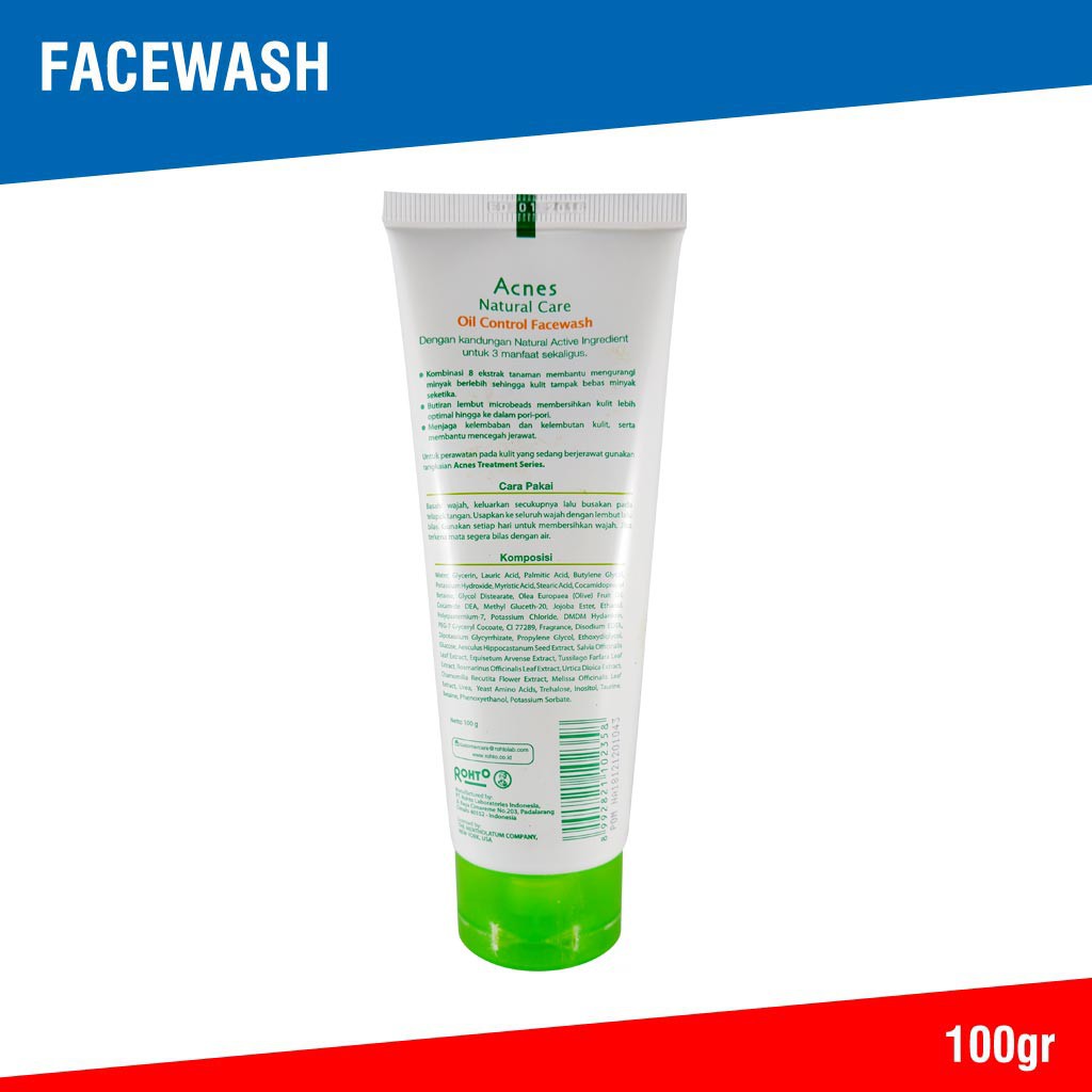 Acnes Natural Care Face Wash Oil Control 100gr