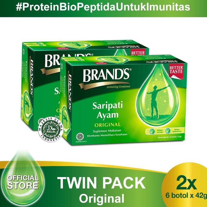

SALE Twin Pack BRAND'S Saripati Ayam Original 42 Gr (isi 12 botol)