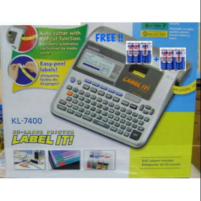 LABEL/CASIO LABEL PRINTER KL 7400/EZ LABEL PRINTER 7400#ORIGINAL PRODUK