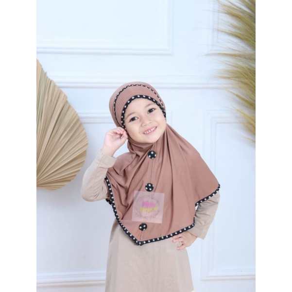 Kerudung Cantika Anak Instant Premium 3-6 Tahun Terbaru | Jilbab Lucu Bayi Perempuan Sekolah Tk | Hijab Tanggung Baby Sd Bahan Jersey Lembut Adem