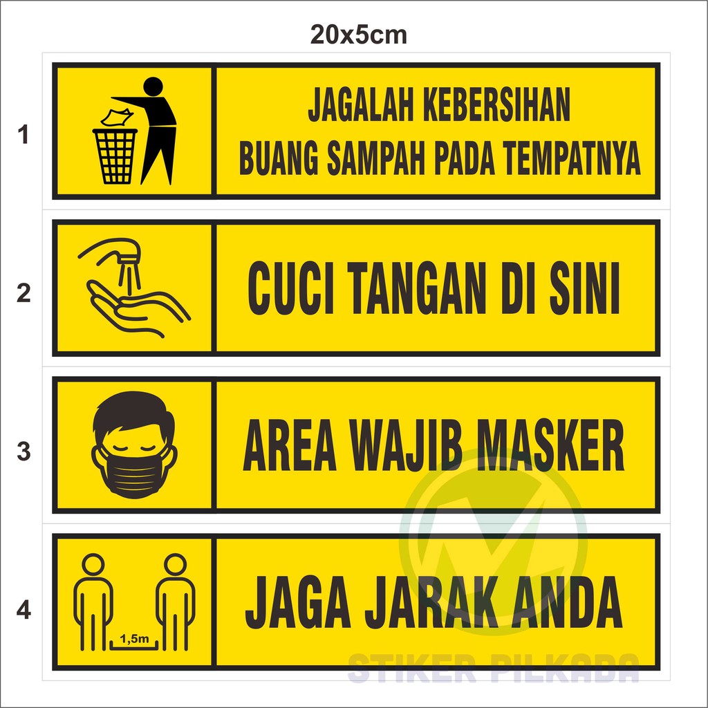 

STIKER CUCI TANGAN DISINI, AREA WAJIB, JAGA JARAK ( DIJUAL SATUAN )