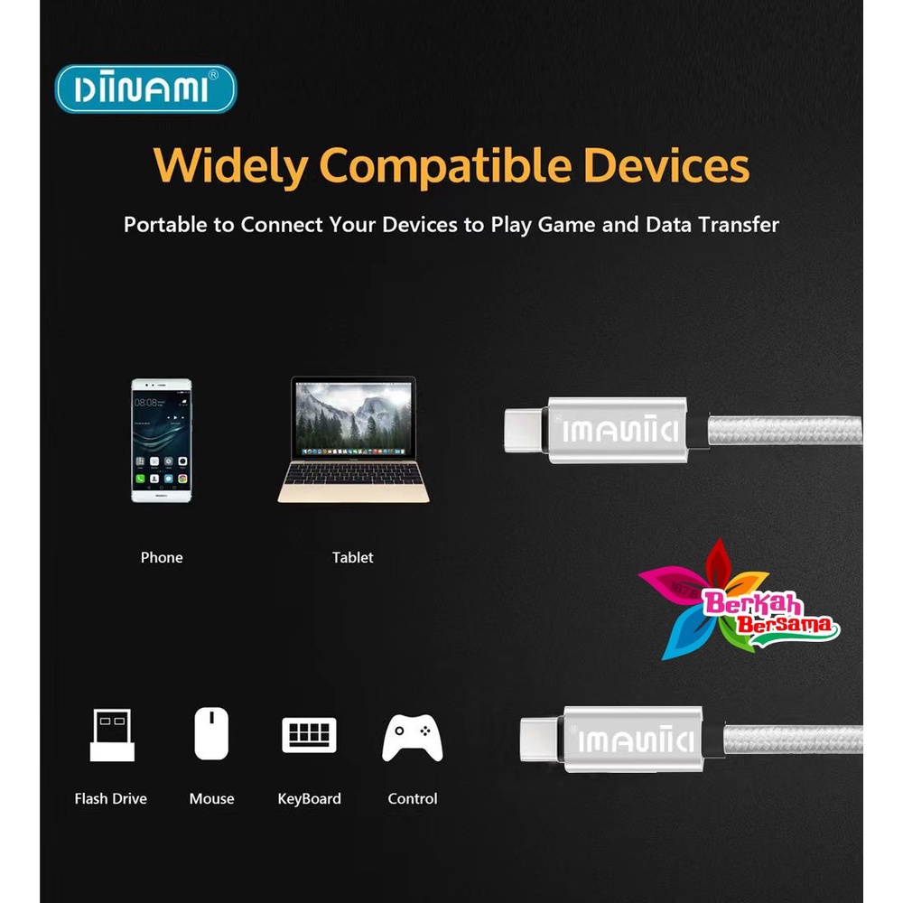 DIINAMI cable Kabel Data / Type-C ke Type-C / USB-C to USB-C / 45W Fast charging / 2 meter  &amp; 3 meter note10 note20 s21 s22 ultra MacBook air BB7109