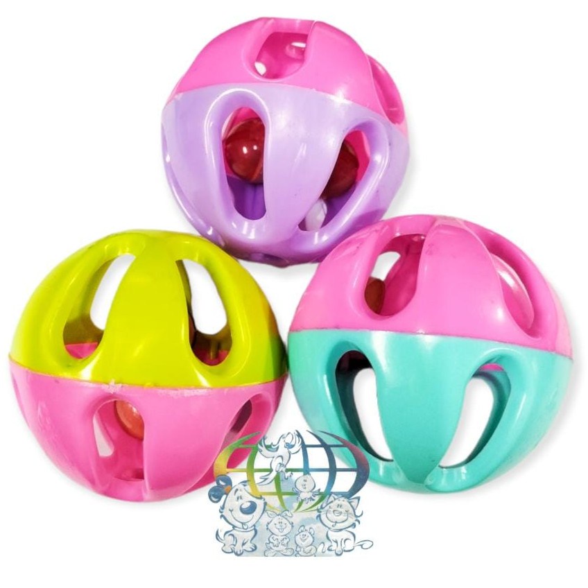 Mainan Bola Kerincing Anjing Kucing Hewan size L Besar Pet Dog Cat Ball 7.5 cm