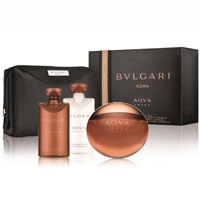 original parfum GIFT SET Bvlgari Aqva Amara 100ml Edt NEW