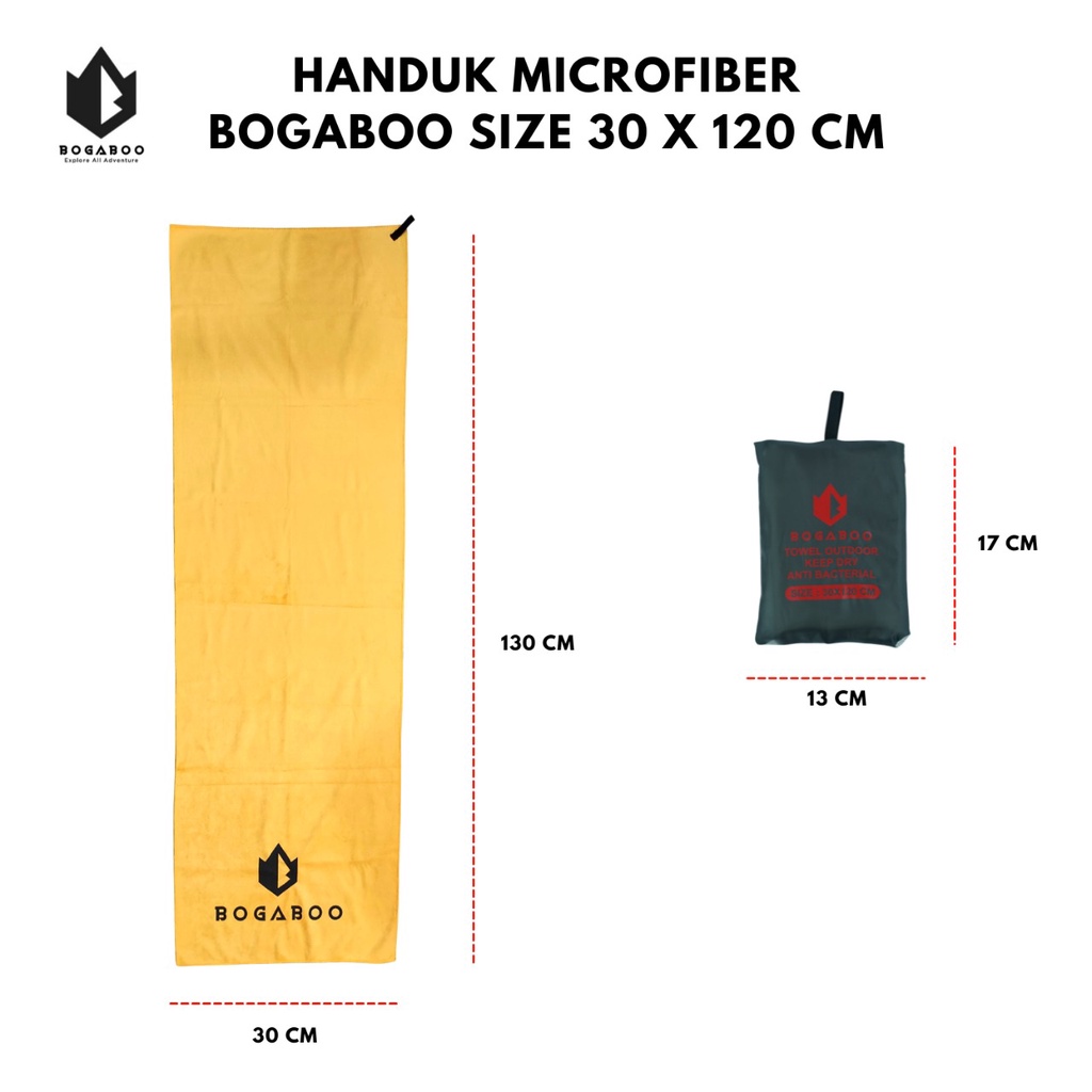 Handuk Renang Microfiber Quickdry Size 30 x 120 cm - Travel Towel - Bath Towel Handuk Mandi Dan Traveling