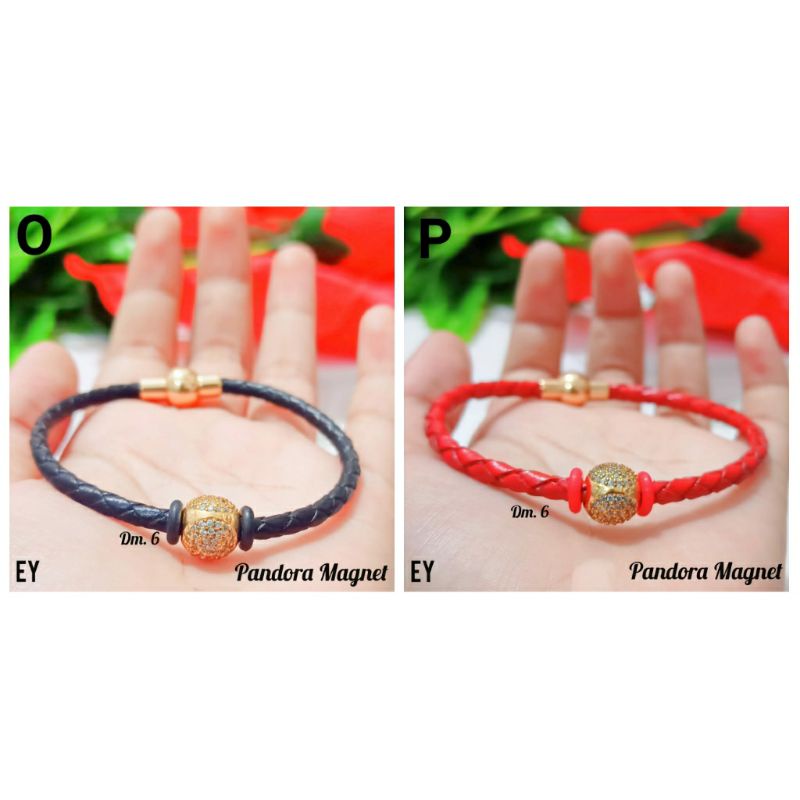 Gelang Pandora kunci Magnet Liontin Tabung Varian Motif dan Warna Limited edition (COD)