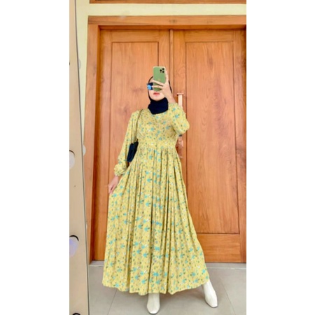 GAMIS MAYUNG RAYON IMPORT MOTIF BUNGA CANTIK DRESS VIRAL TERBARU KEKINIAN