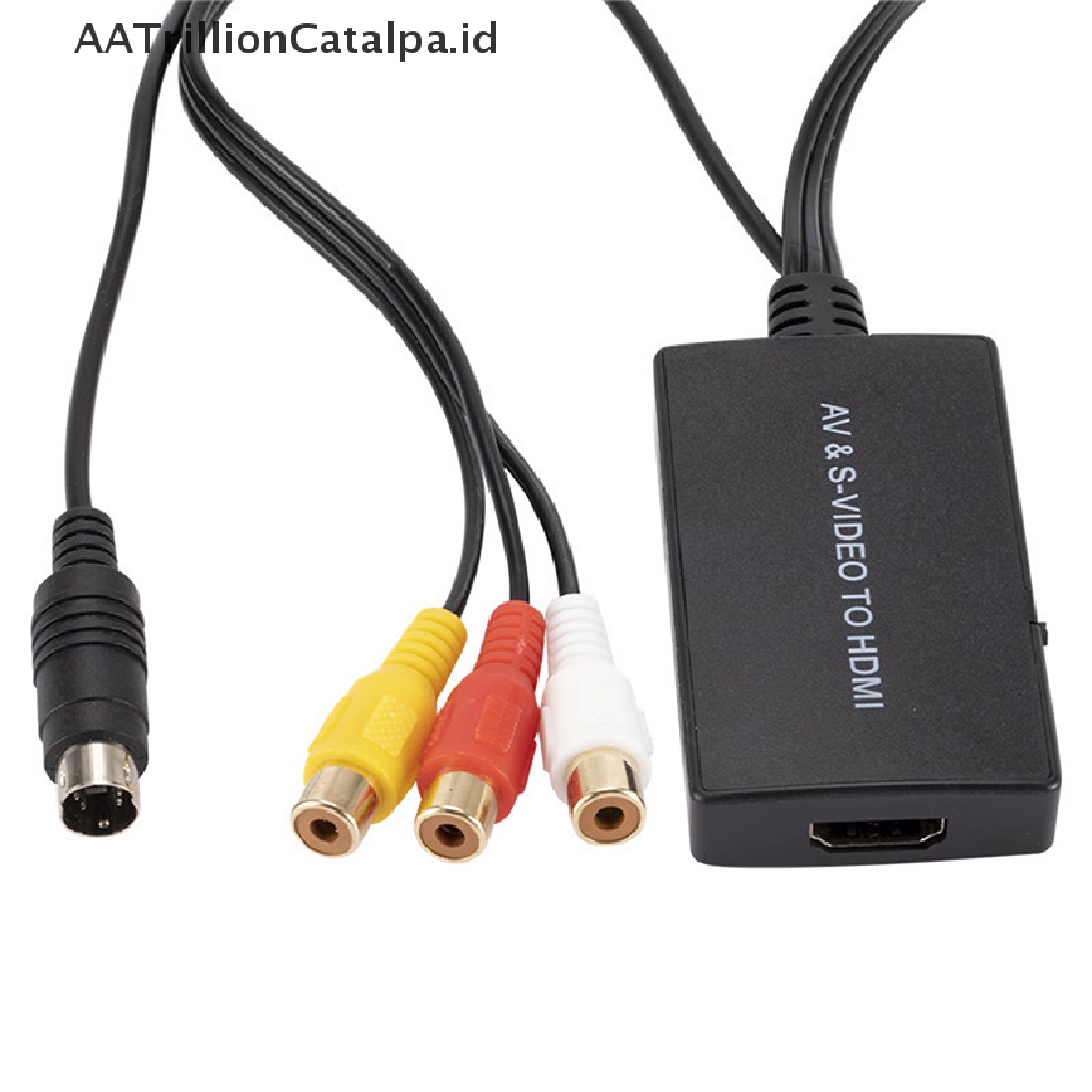 Aatrillioncatalpa S-video Konverter Adapter AV Ke HDMI RCA Support 1080P