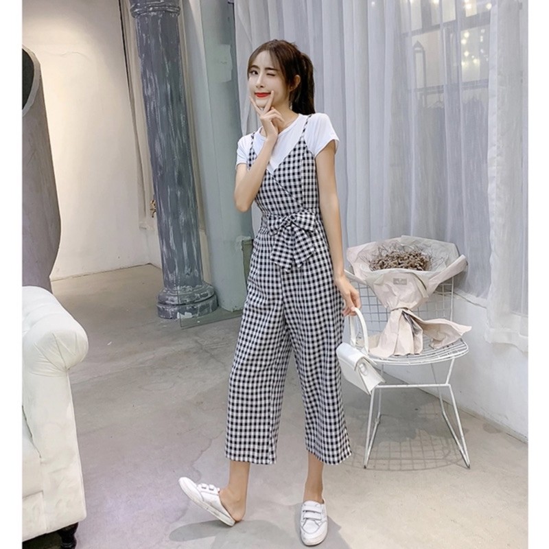 NEW JC-  Set Jumper Lalisa Square / JS Wanita Murah / Jumper Kotak / Jumpsuit Bangkok