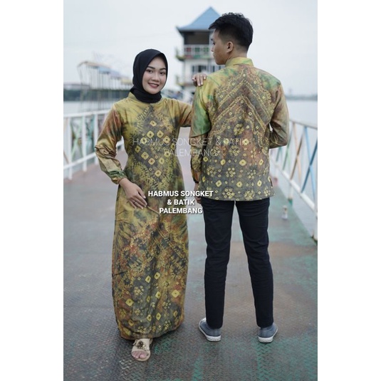 COUPLE GAMIS JUMPUTAN PALEMBANG ASLI SUTRA VALVET SILK