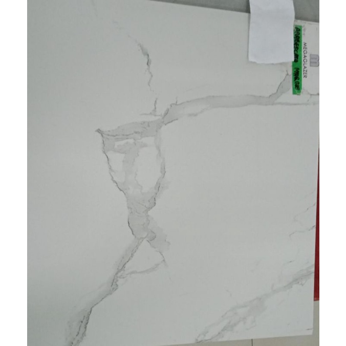 granite megaglazer 60x60 kw1 ARABESCATO MARBLE..putih carara..jenis digital printing...motif random