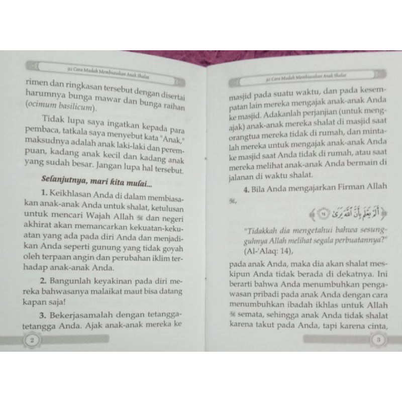 Buku 92 Cara Mudah Membiasakan Anak Shalat / Original