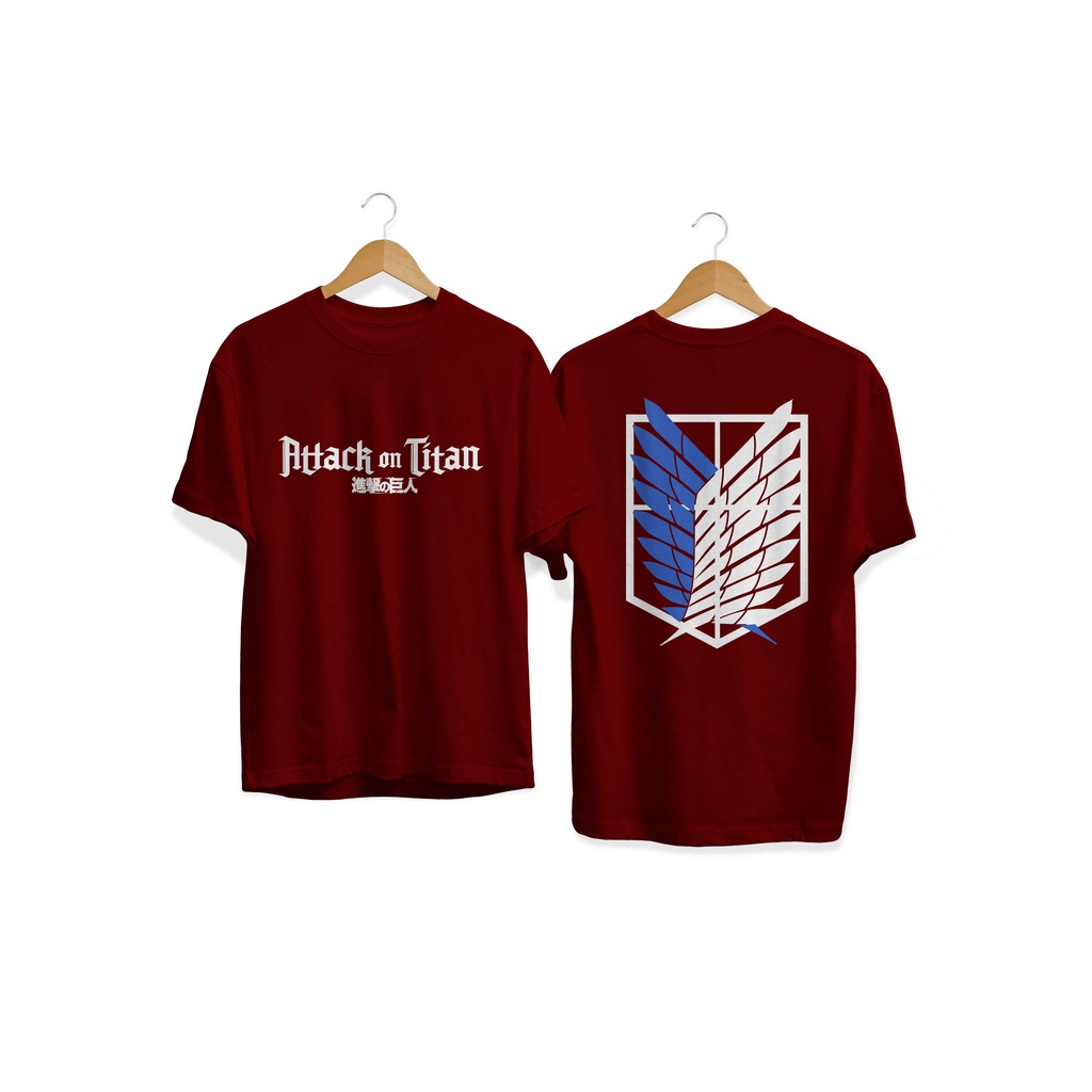 BAJU KAOS ANIME AOT (ATTACK ON TITAN)/ SNK (SHIGENKI NO KYOJIN) LOGO SCOOTING LEGION