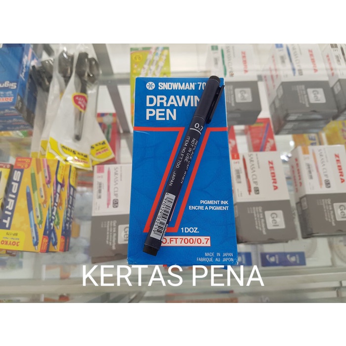 

Pendrawing- Drawing Pen Ft-700 0.7 Hitam / Black / Snowman -Drawing-Pen.