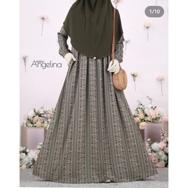 Diana Versailles Truf Green size M,L by angelina atelier