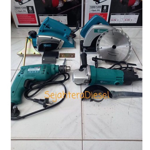 Paket (4in1) Mesin Circularsaw Mailtank+Serut MAILTANK+Gerindra MAILTANK+Bor MAILTANK