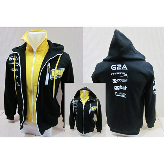 Hoodie Jaket Navi Hitam Official - Natus Vincere Gaming