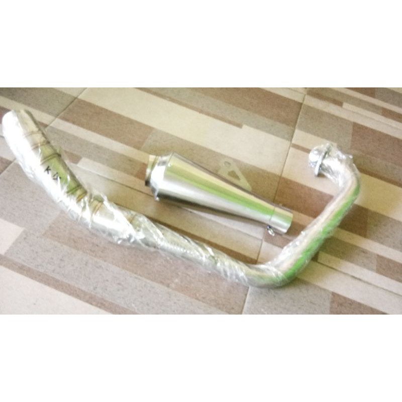 KNALPOT POLOS FANTERA KOLONG BAWAH KLX CRF DTRACKER