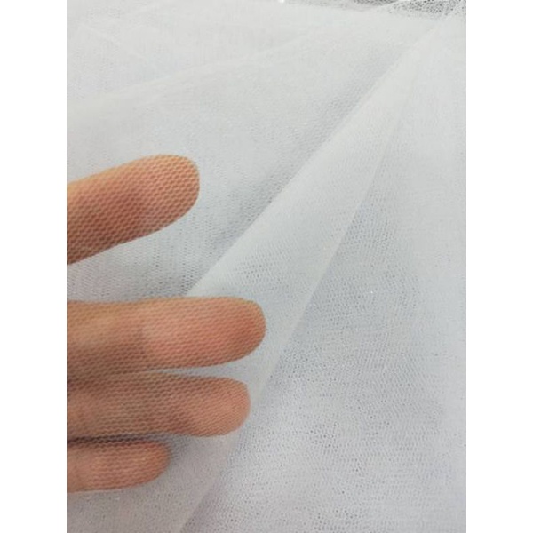 Kain Tile Hampers Meteran Putih