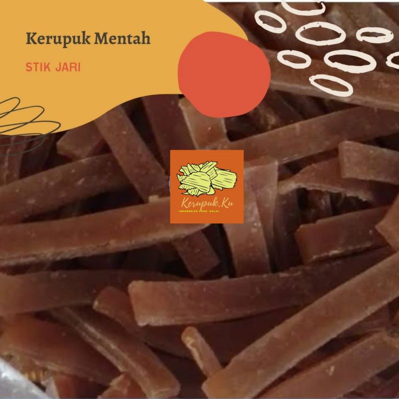 

500gr KERUPUK STICK JARI / KERUPUK MENTAH / KERUPUK GORENG 500 GRAM