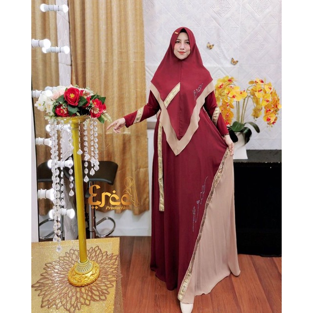 Diandra Series ORI by Erce Production / Gamis Set Syar'i / Gamis Pesta Mewah / Gamis Syar'i Polos / 
