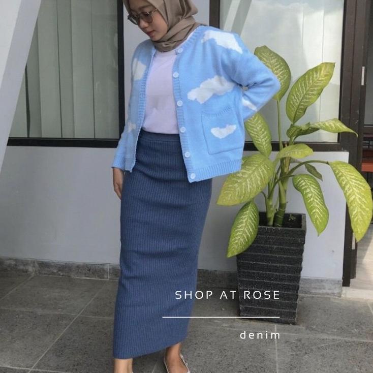 Recomended.. [BISA COD] Rok Rajut Span Maxi / Rok Rajut Panjang / Rok Span Knit Tebal Premium / Rok 