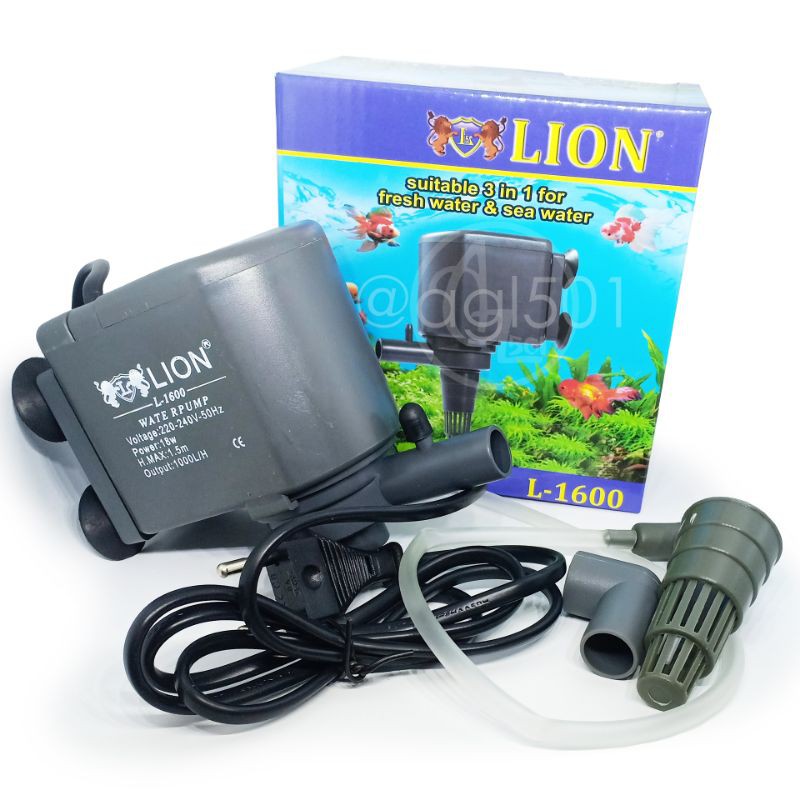 Pompa Air Celup Aquarium Lion L-1600